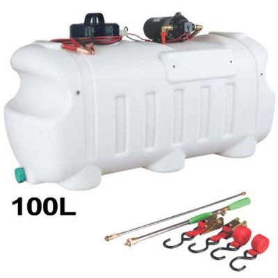 Depósito(100L) pulverizador de productos herbicida y fitosaniario, bomba eléctrica a batería 12V